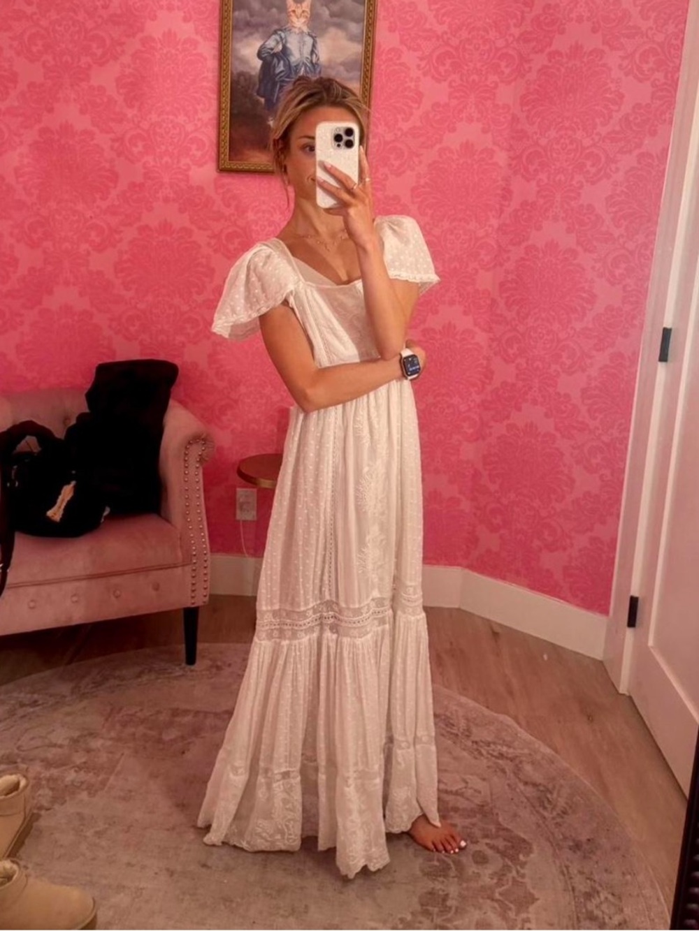 Love Shack Fancy White Maxi Dress